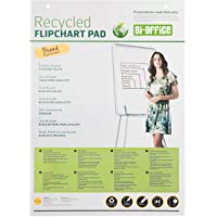 Bi-Office Earth - Bloc de Papel Reciclado para Pizarra Rotafolios- Euro- 20 Hojas por Bloc- 55 g-m²- Paquete de 5…